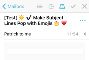 emojis in subject lines
