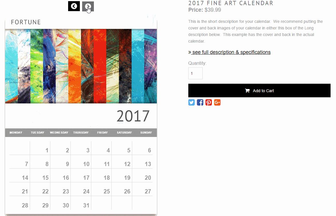 interactive art calendar