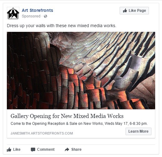mixed media facebook ads example