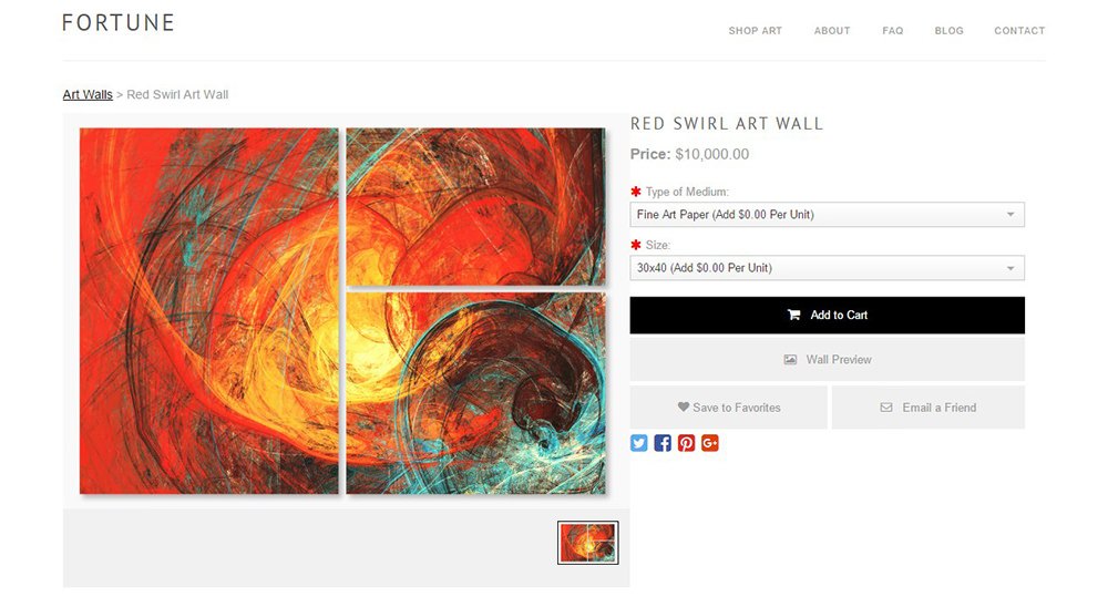 art wall product page