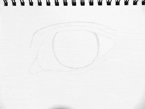 timelapse video of eye drawing