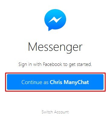 manychat link with facebook messenger