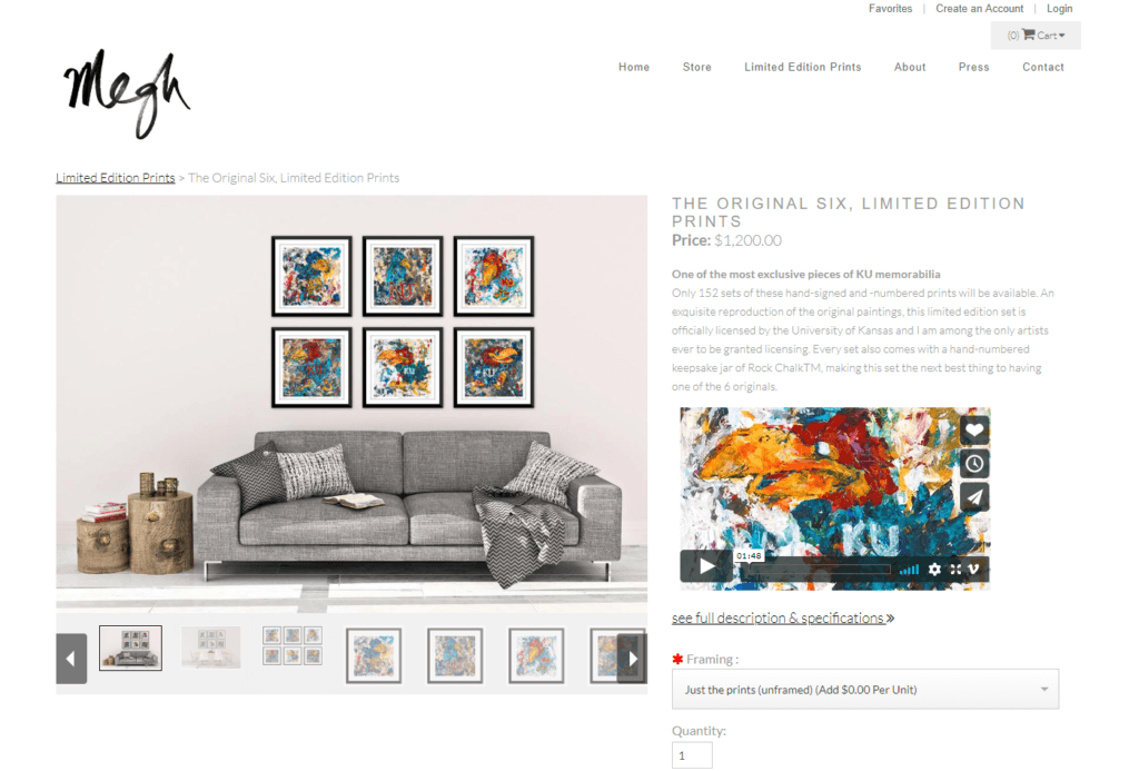 Successful Art Storefronts Photographer Website Examples